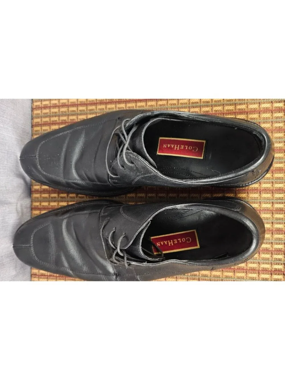 Cole Haan Black Leather Oxford Dress Shoes Mens Size 10 Classic Formal Lace-Up